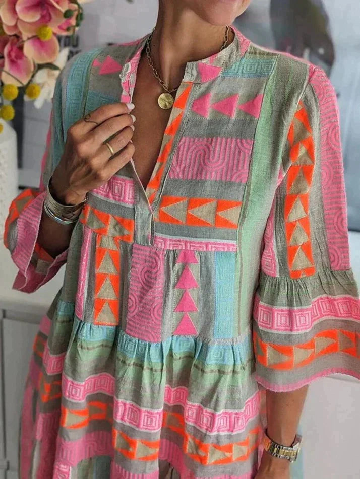 Luna - casual loose retro jurk