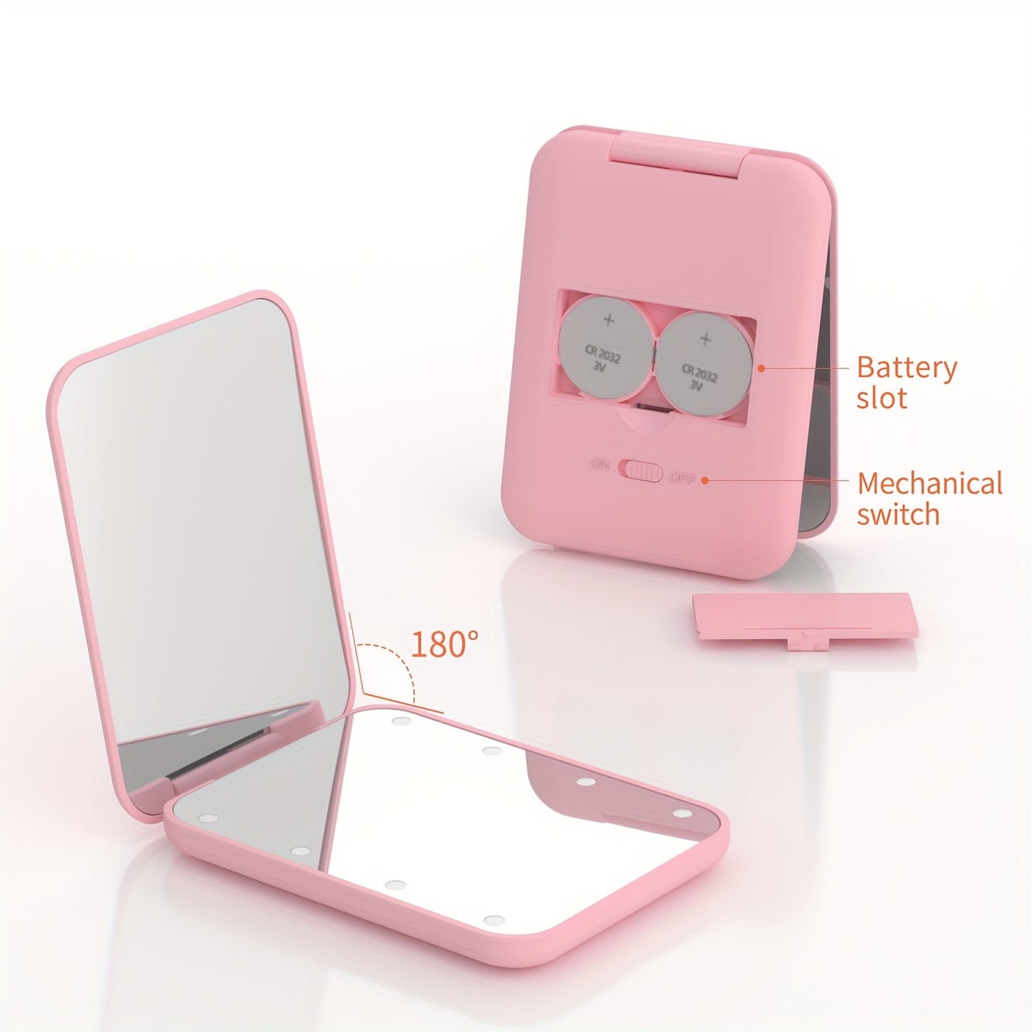 Draagbare LED Make-up Spiegel – Compact, Veilig & Altijd Stijlvol