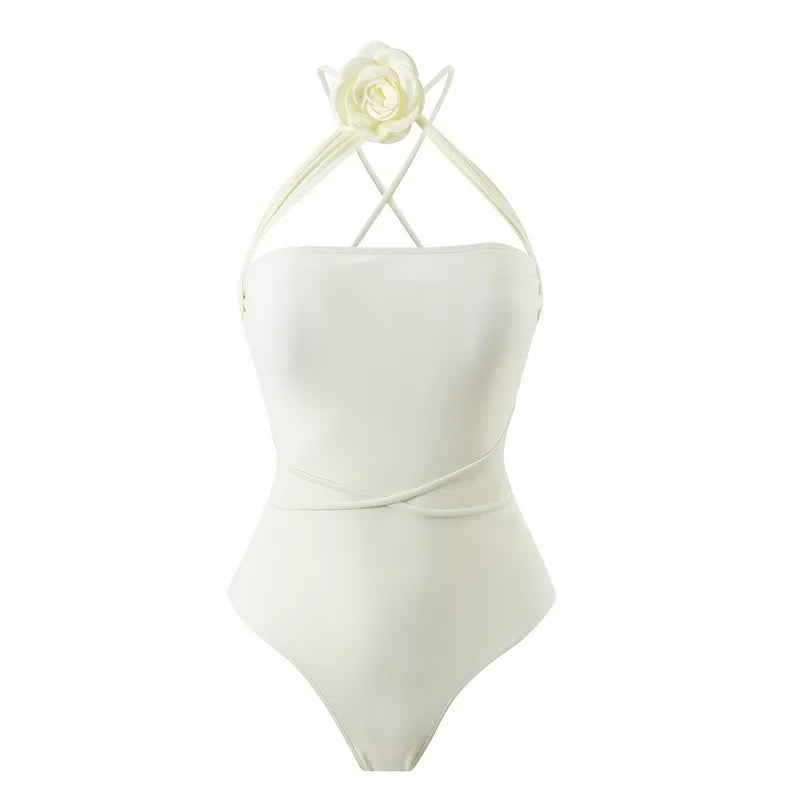 Bandeau bloemen monokini badpak - By La Bella Vie