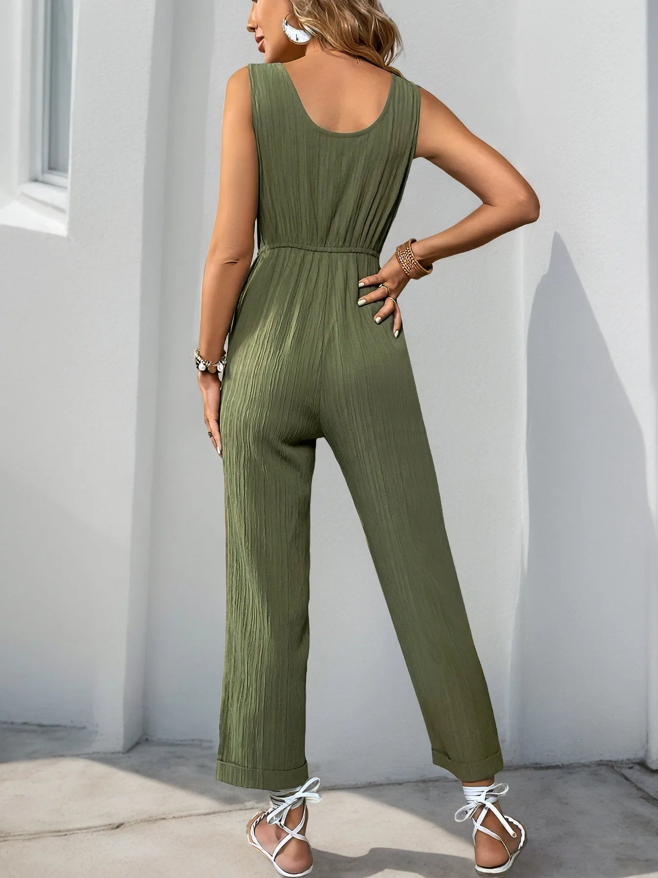 Linnen Casual Boho Jumpsuit - By La Bella Vie