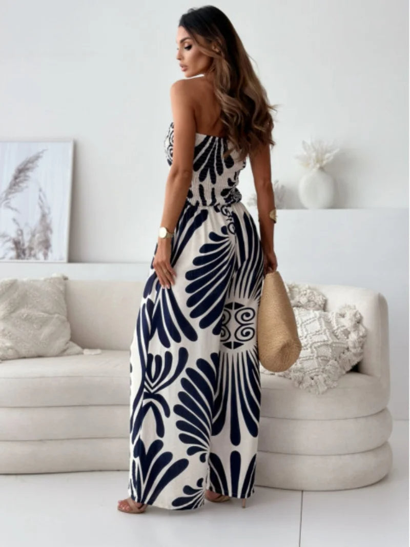 Elegante Boho Wide Leg Jumpsuit - By La Bella Vie