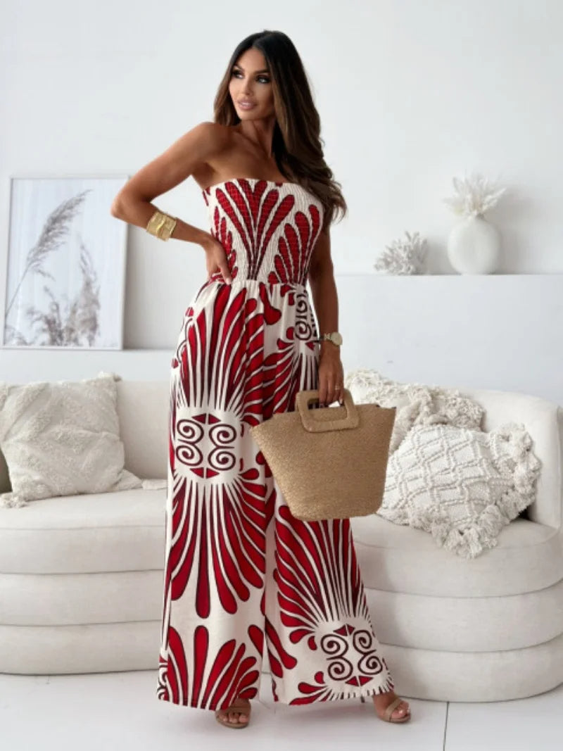 Elegante Boho Wide Leg Jumpsuit - By La Bella Vie