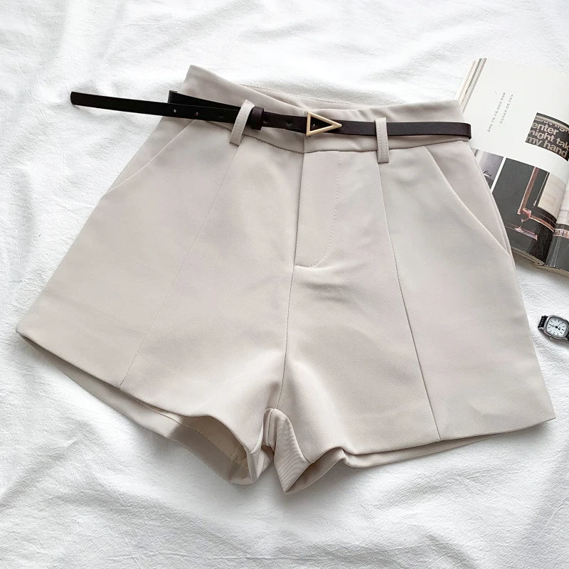 Triangle Luxe High Waist Linnen Shorts – Met Riem