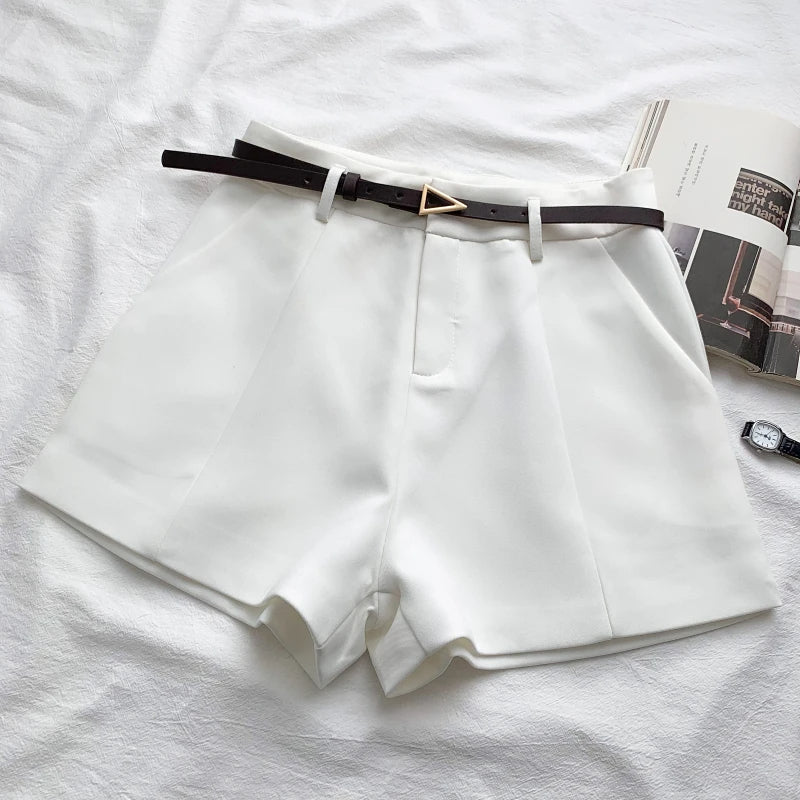 Triangle Luxe High Waist Linnen Shorts – Met Riem