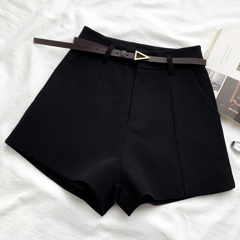 Triangle Luxe High Waist Linnen Shorts – Met Riem