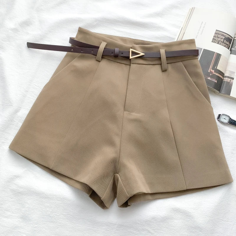Triangle Luxe High Waist Linnen Shorts – Met Riem