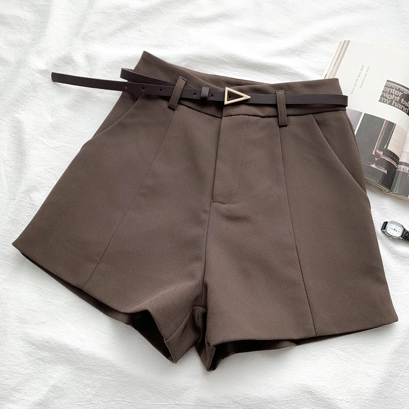 Triangle Luxe High Waist Linnen Shorts – Met Riem