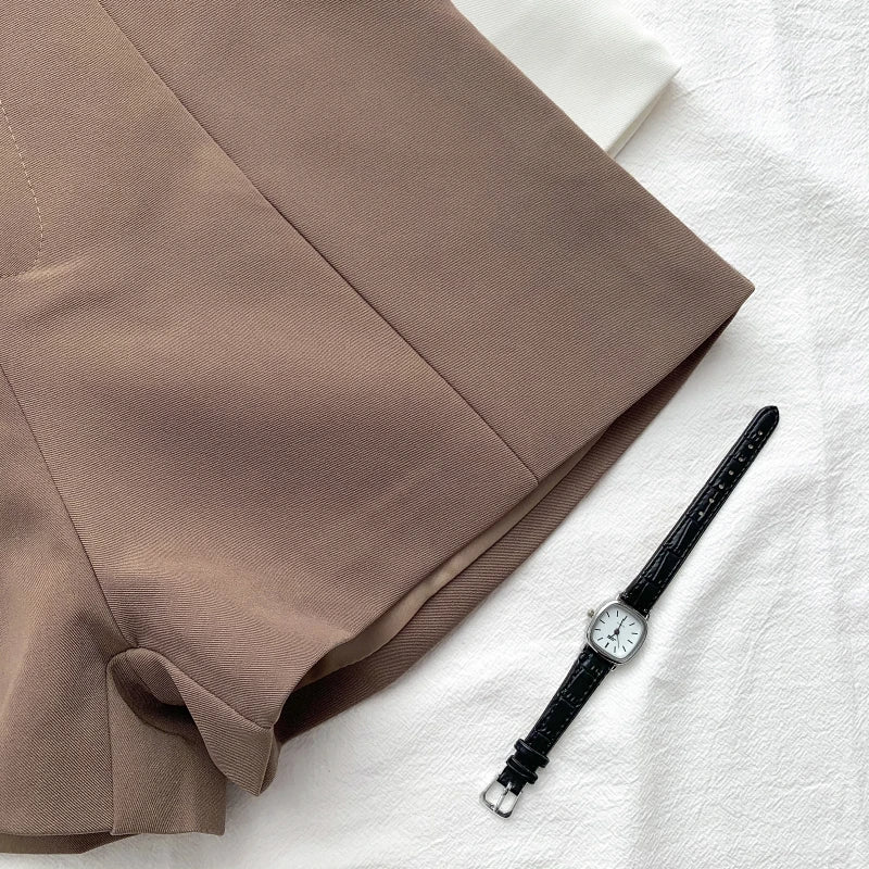Triangle Luxe High Waist Linnen Shorts – Met Riem