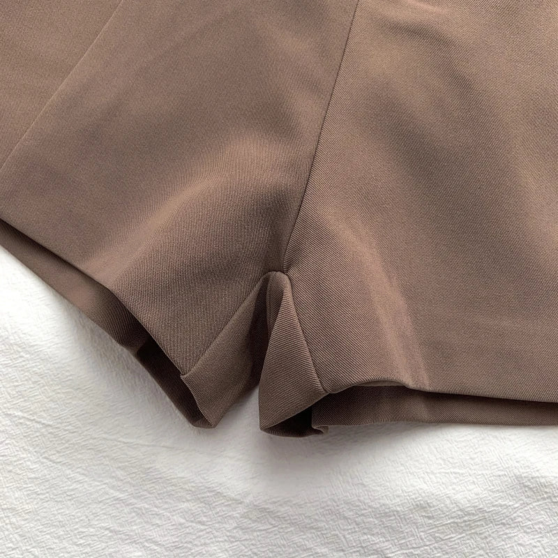 Triangle Luxe High Waist Linnen Shorts – Met Riem