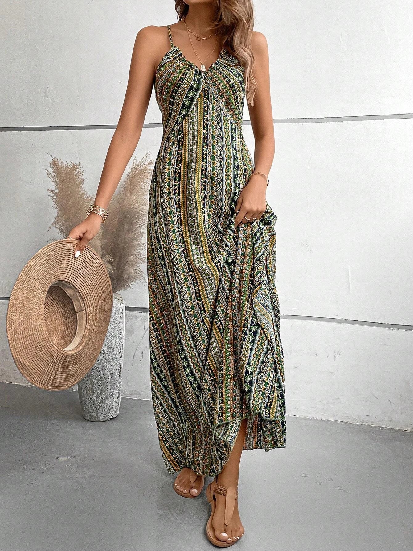 Sunspell Boho Flowy Maxi Dress