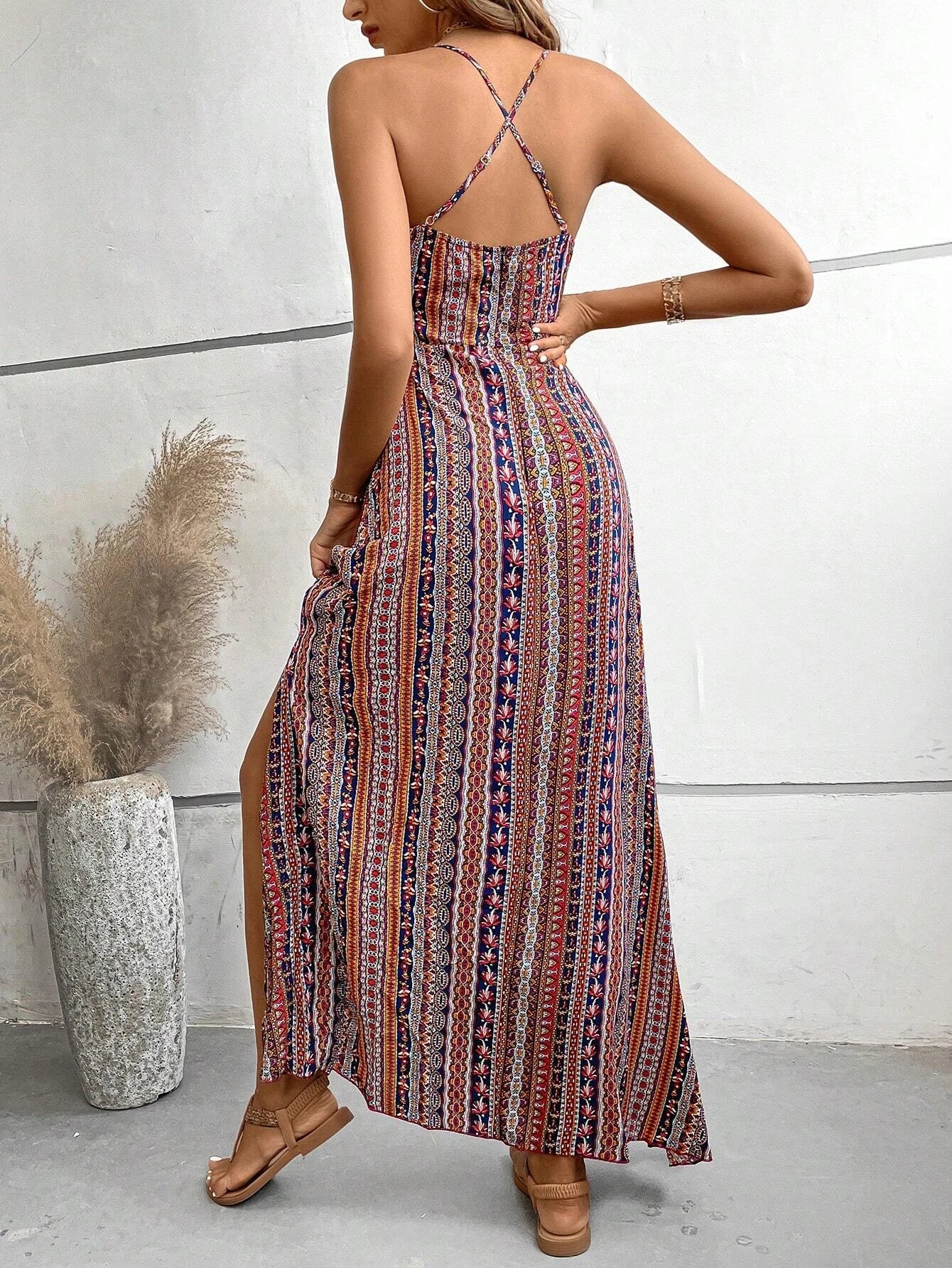 Sunspell Boho Flowy Maxi Dress