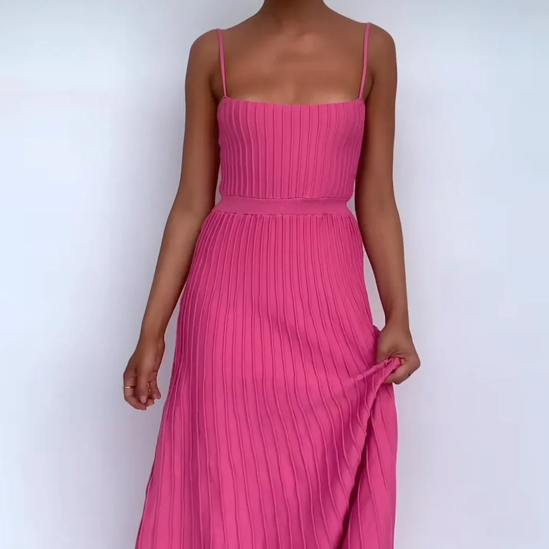 Elise – Strapless Geplooide A lijn Jurk Dames