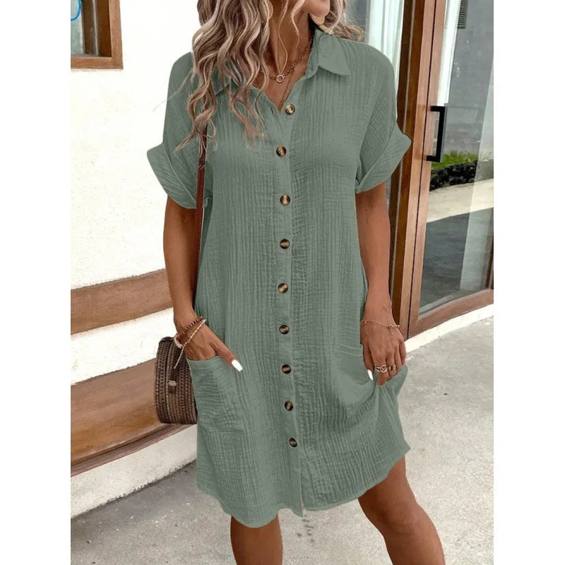Lina β Casual Zomerjurk van Katoen