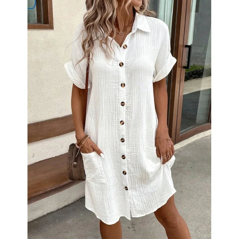 Lina β Casual Zomerjurk van Katoen