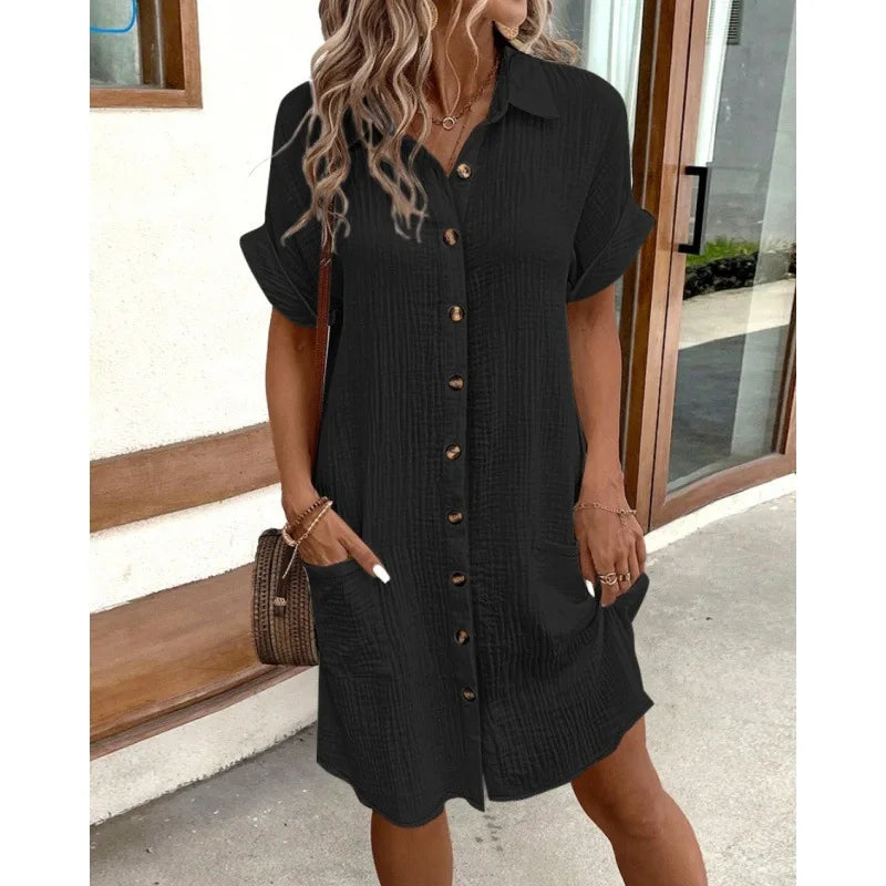 Lina β Casual Zomerjurk van Katoen