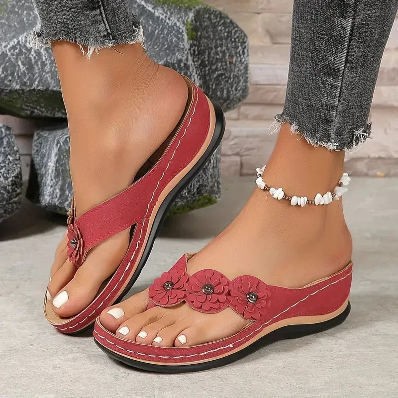 Orthopedische bloemensandalen - By La Bella Vie