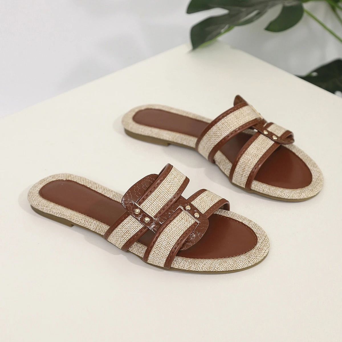 Ergonomisch sandalen met gevlochten detail - By La Bella Vie
