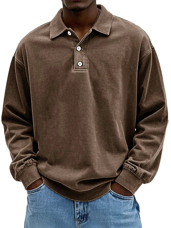 Edgar | Poloshirt met lange mouwen