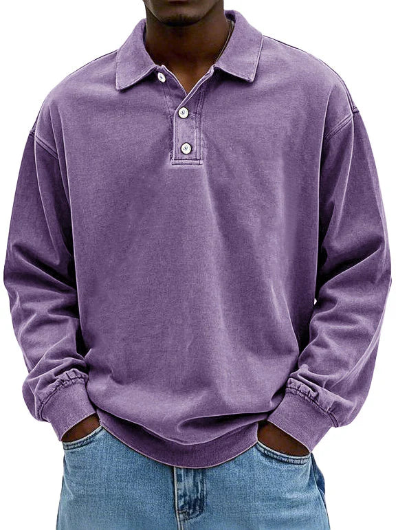 Edgar | Poloshirt met lange mouwen
