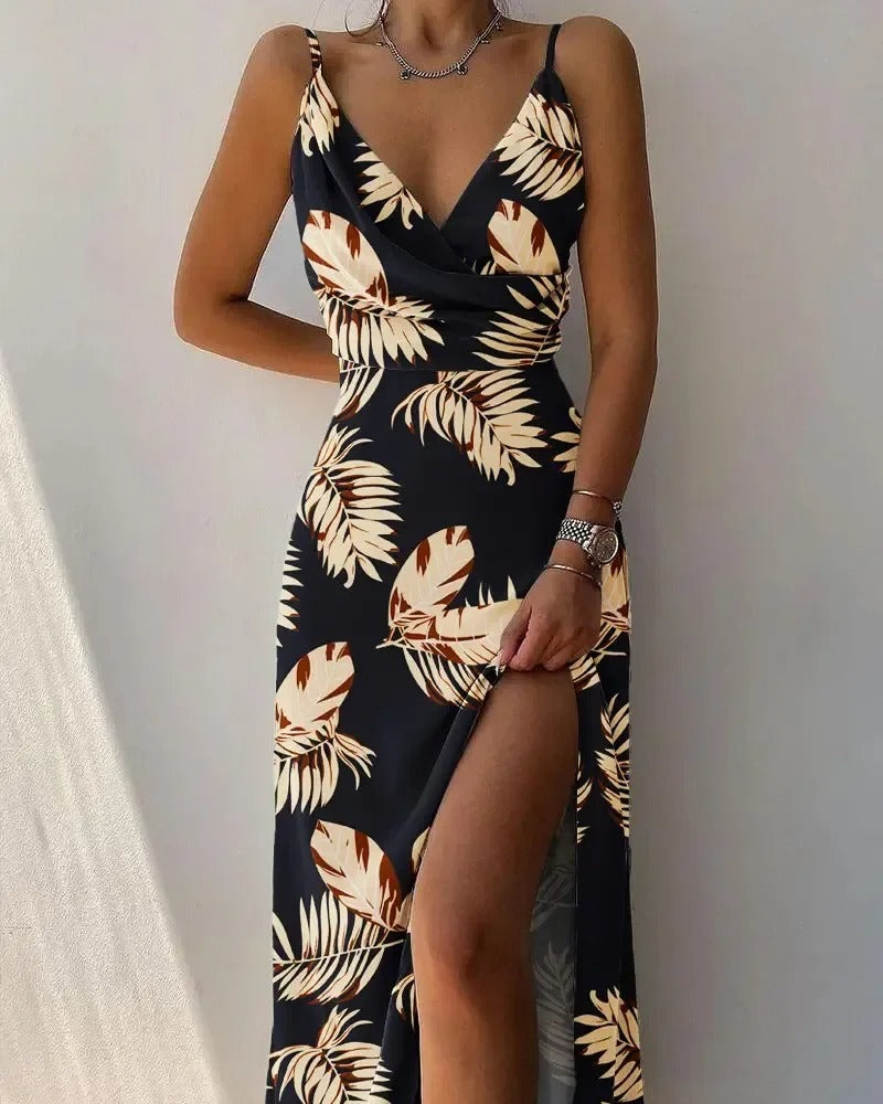 Kathleen - elegant lang jurk met split
