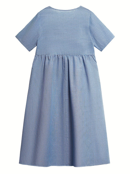 Lenna | Gestreepte midi-jurk - By La Bella Vie