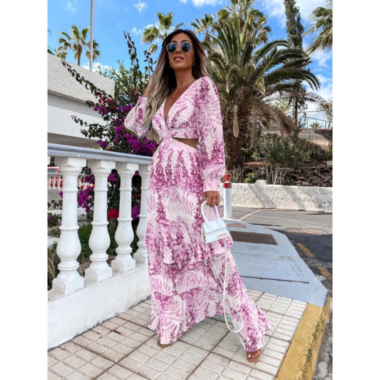 Kathryn - elegante cut-out maxi jurk