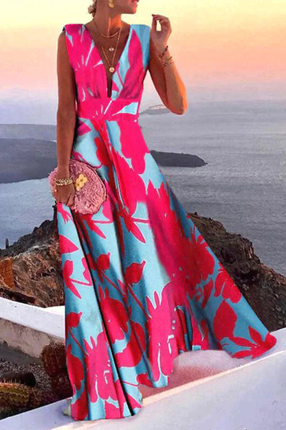 Amira - maxi jurk met diepe v-hals