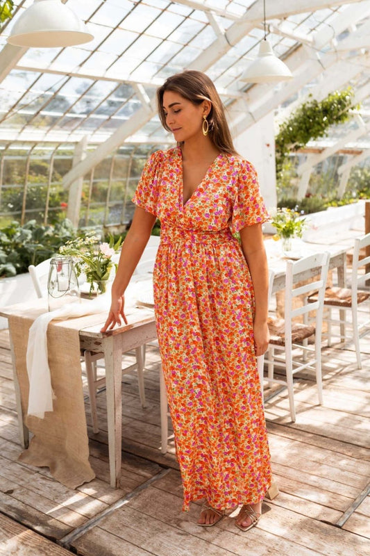 Lichtgewicht zomer maxi jurk met bloemmotief