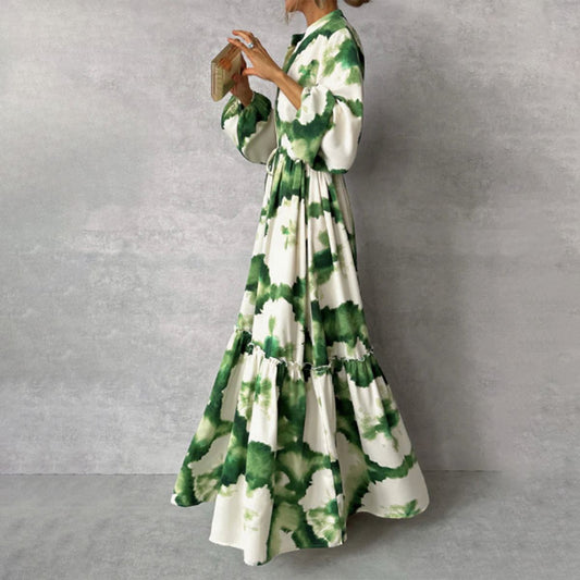 Taelyn - elegante maxi-jurk met print
