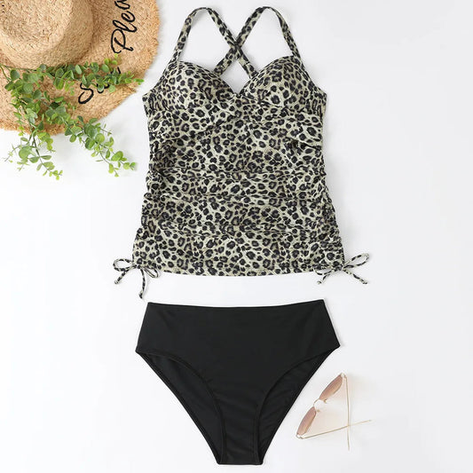 Verstelbaar Push-Up Corrigerend Panter Badpak - By La Bella Vie