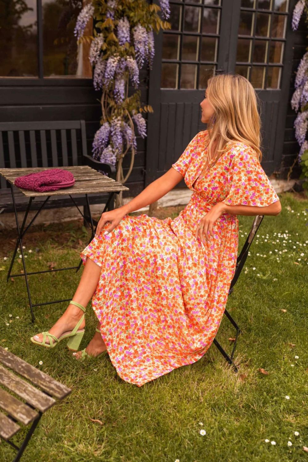 Lichtgewicht zomer maxi jurk met bloemmotief