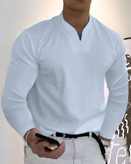 Maro Longsleeve T-shirt voor Heren – V-Hals