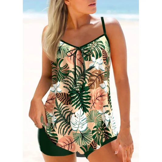 Bloemenprint lint tankini badpakjurk - By La Bella Vie