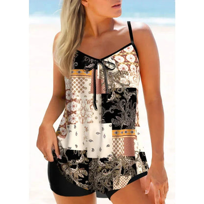 Bloemenprint lint tankini badpakjurk - By La Bella Vie
