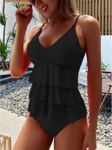 Corrigerend ruche tankini badpakjurk - By La Bella Vie