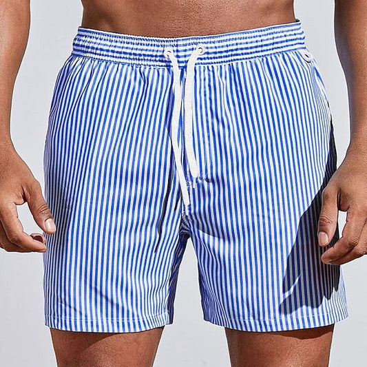 AeroStripe Swim – Gestreepte Heren Zwemshorts, Sneldrogend & Comfortabel (Ook in Grote Maten)