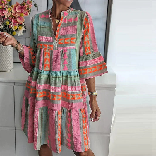 Luna - casual loose retro jurk