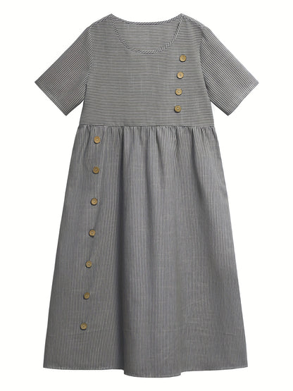 Lenna | Gestreepte midi-jurk - By La Bella Vie