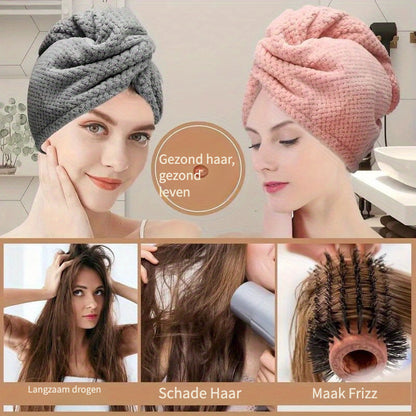 SoftGlow Hair Towel - By La bella Vie