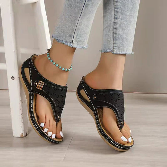 Orthopedische teenslipper met wigvorm - By La Bella Vie