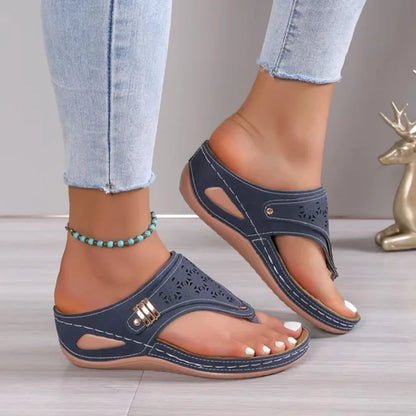 Orthopedische teenslipper met wigvorm - By La Bella Vie