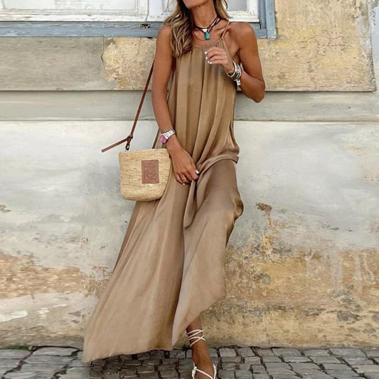 Belinda - elegante mouwloze boho maxi jurk