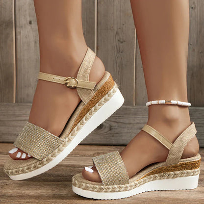 Stijlvolle Orthopedische Sleehak Sandalen - By La Bella Vie