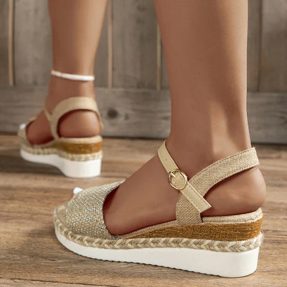 Stijlvolle Orthopedische Sleehak Sandalen - By La Bella Vie