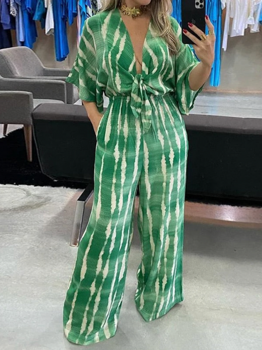 Gianna - stijlvolle jumpsuit met diepe v-hals - By La Bella Vie