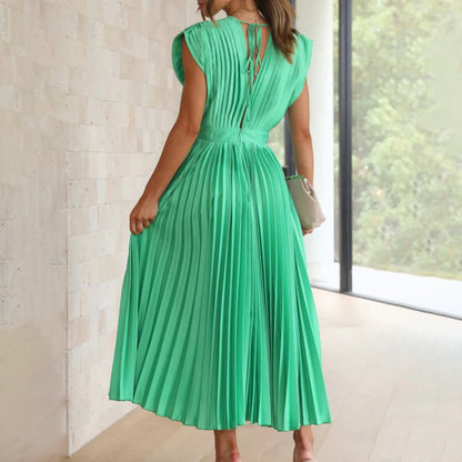 Darlene - elegante geplooide maxi-jurk