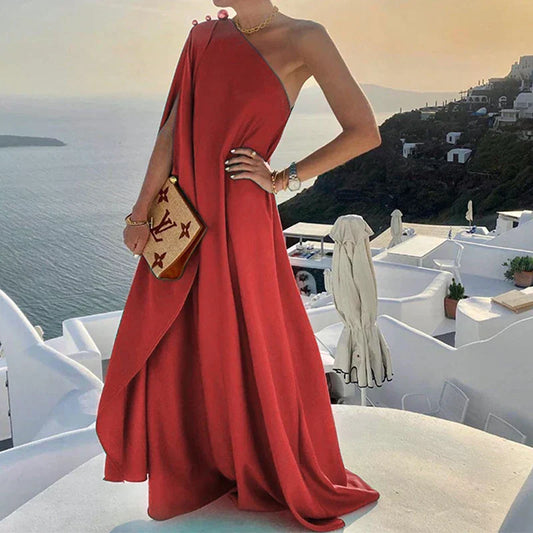 Blythe - elegante one-shoulder chique jurk