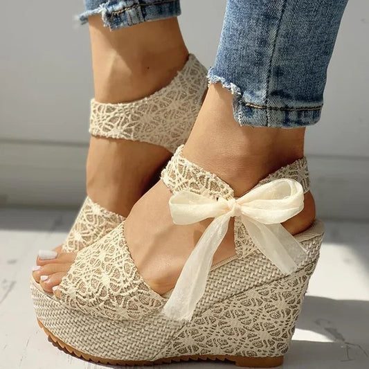 Elegante Orthopedische Sleehak Espadrilles - By La Bella Vie