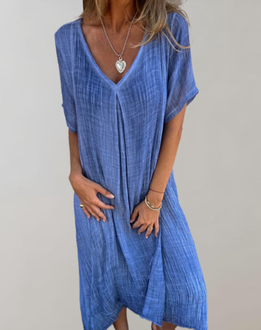 Tenzin - Casual losse zomerjurk met V-hals