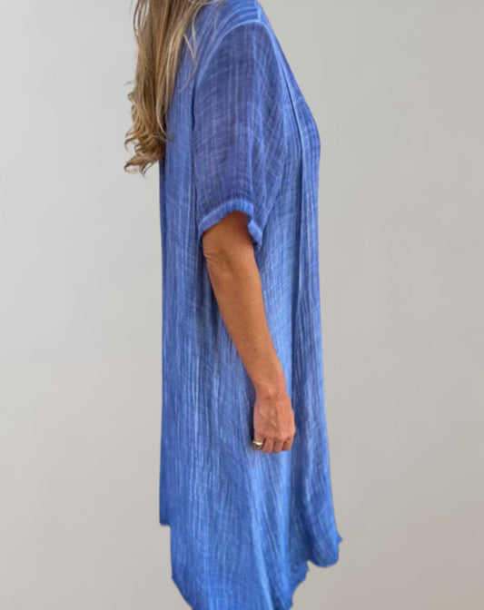 Tenzin - Casual losse zomerjurk met V-hals